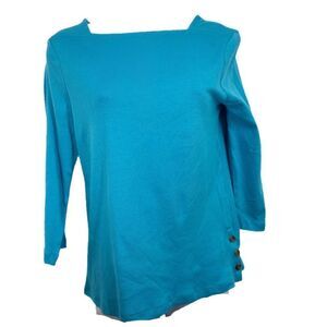 Chico’s size small 100% cotton square neckline ultimate tee
